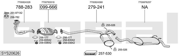 Bosal SYS20626 Schalldaempfer, komplett SYS20626: Kaufen Sie zu einem guten Preis in Polen bei 2407.PL!