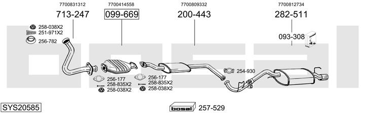 Bosal SYS20585 Muffler assy SYS20585: Buy near me in Poland at 2407.PL - Good price!