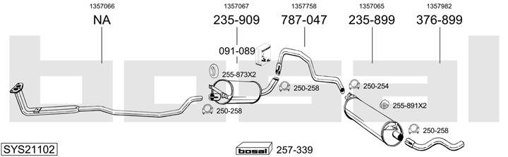 Bosal SYS21102 Muffler assy SYS21102: Buy near me in Poland at 2407.PL - Good price!