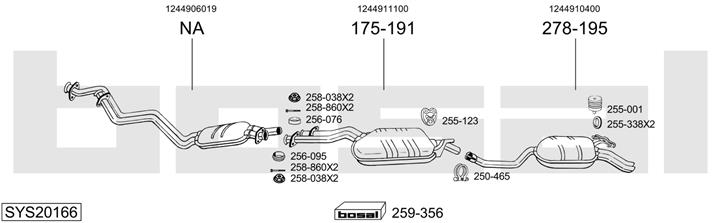 Bosal SYS20166 Muffler assy SYS20166: Buy near me in Poland at 2407.PL - Good price!