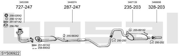 Bosal SYS06922 Abgasanlage SYS06922: Kaufen Sie zu einem guten Preis in Polen bei 2407.PL!