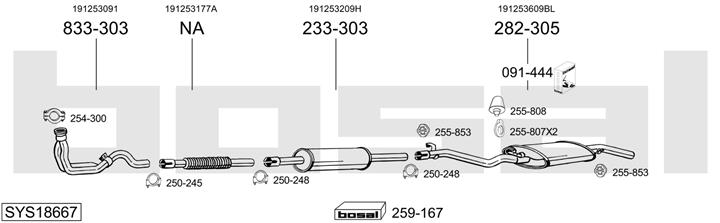 Bosal SYS18667 Глушник SYS18667: Приваблива ціна - Купити у Польщі на 2407.PL!