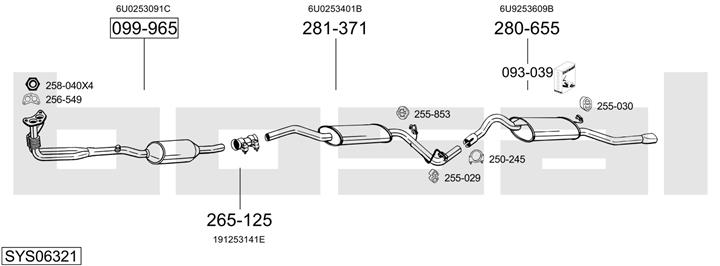 Bosal SYS06321 Exhaust system SYS06321: Buy near me in Poland at 2407.PL - Good price!