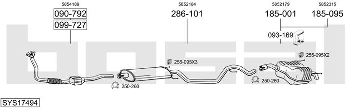 Bosal SYS17494 Глушитель SYS17494: Отличная цена - Купить в Польше на 2407.PL!