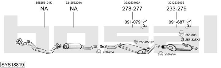 Bosal SYS18819 Muffler assy SYS18819: Buy near me in Poland at 2407.PL - Good price!