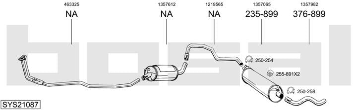 Bosal SYS21087 Muffler assy SYS21087: Buy near me in Poland at 2407.PL - Good price!