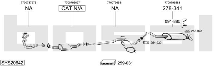 Bosal SYS20642 Muffler assy SYS20642: Buy near me in Poland at 2407.PL - Good price!