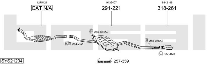 Bosal SYS21204 Muffler assy SYS21204: Buy near me in Poland at 2407.PL - Good price!