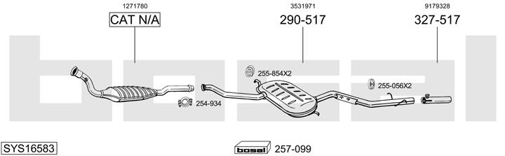Bosal SYS16583 Schalldaempfer, komplett SYS16583: Kaufen Sie zu einem guten Preis in Polen bei 2407.PL!