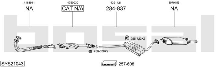 Bosal SYS21043 Глушитель SYS21043: Отличная цена - Купить в Польше на 2407.PL!