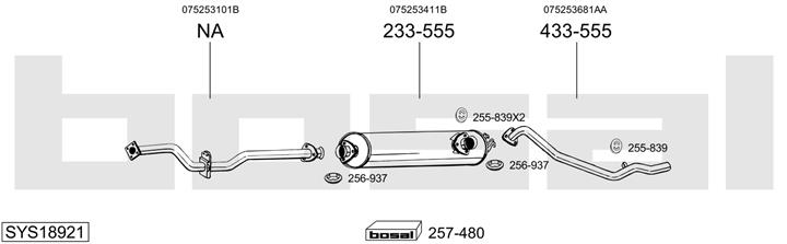 Bosal SYS18921 Muffler assy SYS18921: Buy near me in Poland at 2407.PL - Good price!