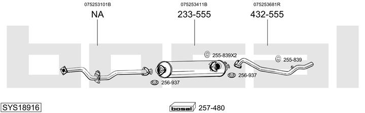 Bosal SYS18916 Muffler assy SYS18916: Buy near me in Poland at 2407.PL - Good price!