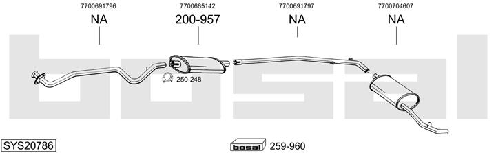 Bosal SYS20786 Muffler assy SYS20786: Buy near me in Poland at 2407.PL - Good price!