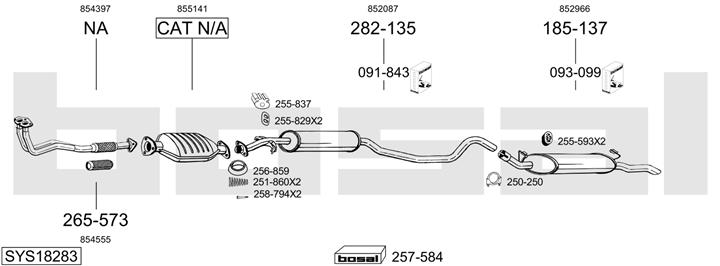 Bosal SYS18283 Tłumik SYS18283: Dobra cena w Polsce na 2407.PL - Kup Teraz!