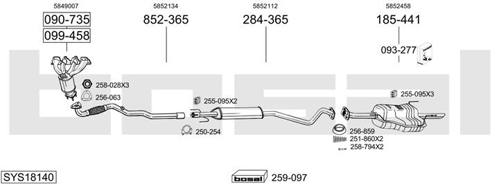 Bosal SYS18140 Muffler assy SYS18140: Buy near me in Poland at 2407.PL - Good price!