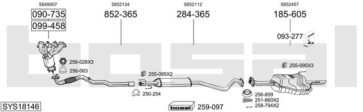 Bosal SYS18146 Muffler assy SYS18146: Buy near me at 2407.PL in Poland at an Affordable price!