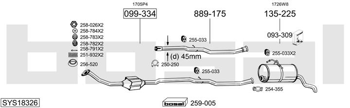 Bosal SYS18326 Tłumik SYS18326: Dobra cena w Polsce na 2407.PL - Kup Teraz!