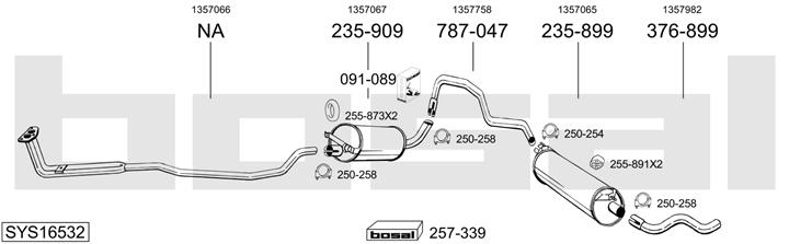 Bosal SYS16532 Muffler assy SYS16532: Buy near me in Poland at 2407.PL - Good price!