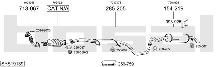 Bosal SYS19139 Schalldaempfer, komplett SYS19139: Kaufen Sie zu einem guten Preis in Polen bei 2407.PL!