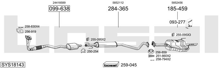 Bosal SYS18143 Muffler assy SYS18143: Buy near me in Poland at 2407.PL - Good price!