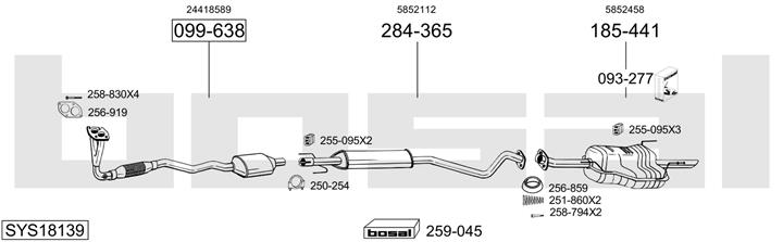 Bosal SYS18139 Muffler assy SYS18139: Buy near me in Poland at 2407.PL - Good price!