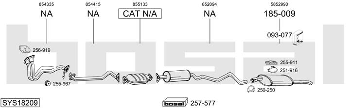 Bosal SYS18209 Muffler assy SYS18209: Buy near me in Poland at 2407.PL - Good price!