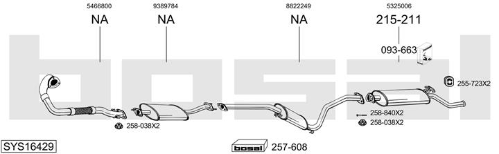 Bosal SYS16429 Muffler assy SYS16429: Buy near me at 2407.PL in Poland at an Affordable price!