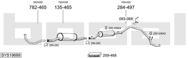 Bosal SYS19689 Schalldaempfer, komplett SYS19689: Kaufen Sie zu einem guten Preis in Polen bei 2407.PL!