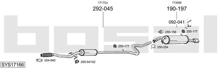 Bosal SYS17166 Tłumik SYS17166: Dobra cena w Polsce na 2407.PL - Kup Teraz!