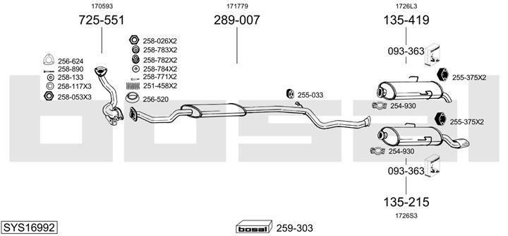 Bosal SYS16992 Tłumik SYS16992: Dobra cena w Polsce na 2407.PL - Kup Teraz!