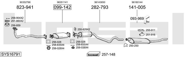 Bosal SYS16791 Muffler assy SYS16791: Buy near me in Poland at 2407.PL - Good price!