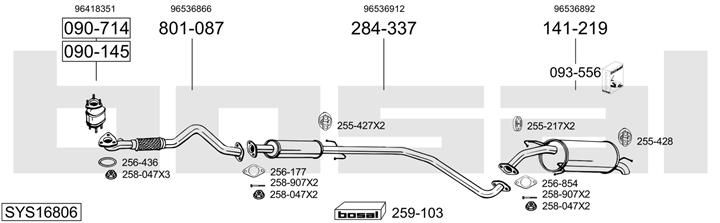Bosal SYS16806 Muffler assy SYS16806: Buy near me in Poland at 2407.PL - Good price!