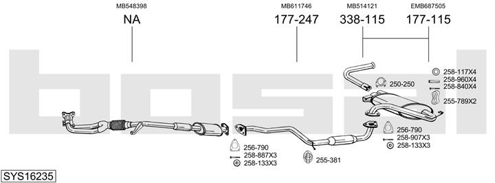 Bosal SYS16235 Muffler assy SYS16235: Buy near me in Poland at 2407.PL - Good price!