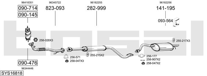 Bosal SYS16818 Muffler assy SYS16818: Buy near me in Poland at 2407.PL - Good price!