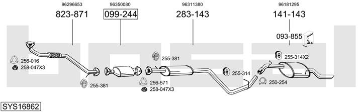 Bosal SYS16862 Schalldaempfer, komplett SYS16862: Bestellen Sie in Polen zu einem guten Preis bei 2407.PL!