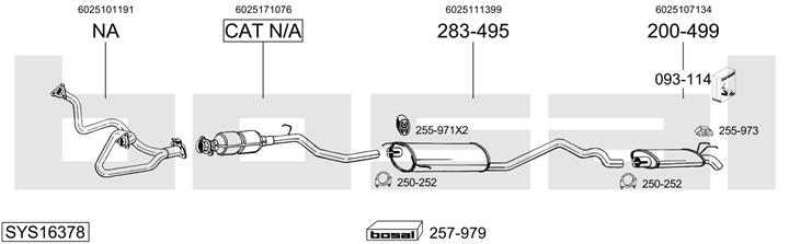 Bosal SYS16378 Muffler assy SYS16378: Buy near me in Poland at 2407.PL - Good price!