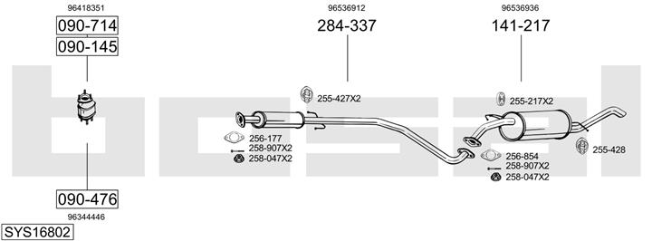 Bosal SYS16802 Muffler assy SYS16802: Buy near me in Poland at 2407.PL - Good price!