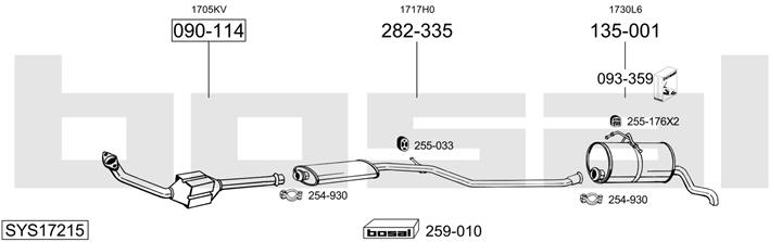 Bosal SYS17215 Глушитель SYS17215: Отличная цена - Купить в Польше на 2407.PL!