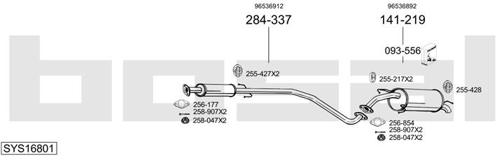 Bosal SYS16801 Muffler assy SYS16801: Buy near me at 2407.PL in Poland at an Affordable price!