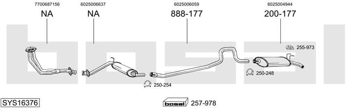 Bosal SYS16376 Schalldaempfer, komplett SYS16376: Kaufen Sie zu einem guten Preis in Polen bei 2407.PL!