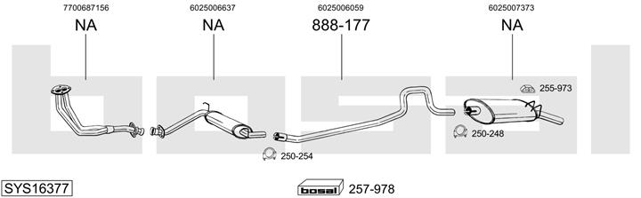 Bosal SYS16377 Muffler assy SYS16377: Buy near me in Poland at 2407.PL - Good price!