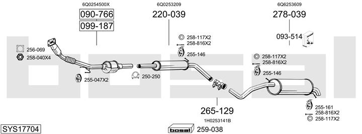 Bosal SYS17704 Muffler assy SYS17704: Buy near me in Poland at 2407.PL - Good price!
