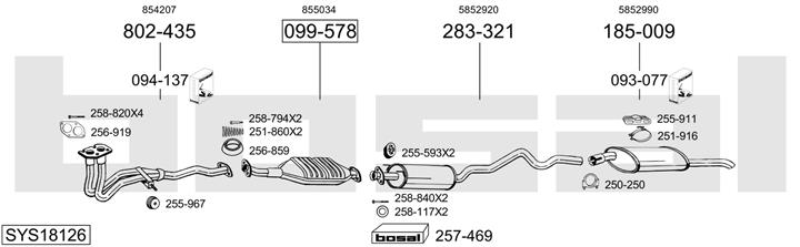 Bosal SYS18126 Глушитель SYS18126: Отличная цена - Купить в Польше на 2407.PL!