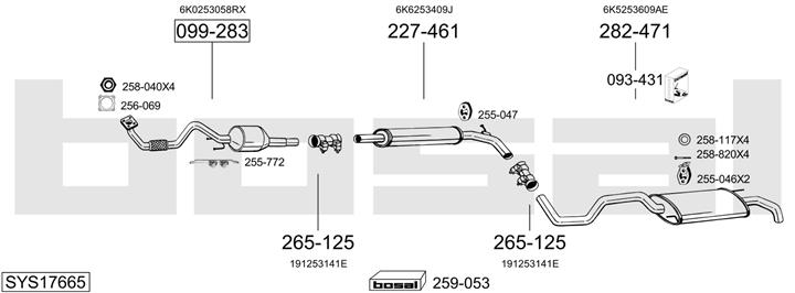 Bosal SYS17665 Muffler assy SYS17665: Buy near me in Poland at 2407.PL - Good price!