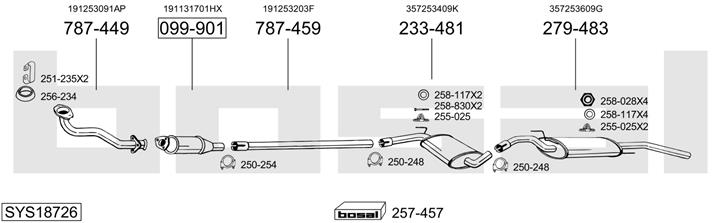 Bosal SYS18726 Schalldaempfer, komplett SYS18726: Kaufen Sie zu einem guten Preis in Polen bei 2407.PL!