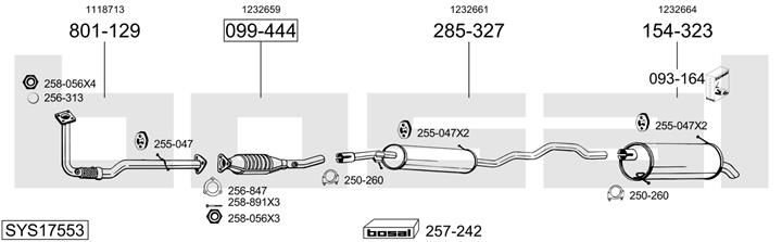 Bosal SYS17553 Muffler assy SYS17553: Buy near me in Poland at 2407.PL - Good price!