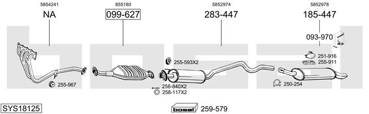 Bosal SYS18125 Tłumik SYS18125: Atrakcyjna cena w Polsce na 2407.PL - Zamów teraz!