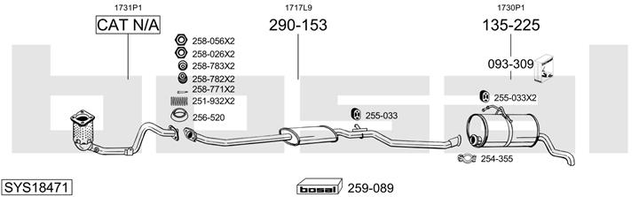 Bosal SYS18471 Глушитель SYS18471: Отличная цена - Купить в Польше на 2407.PL!