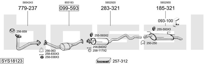 Bosal SYS18123 Глушитель SYS18123: Отличная цена - Купить в Польше на 2407.PL!