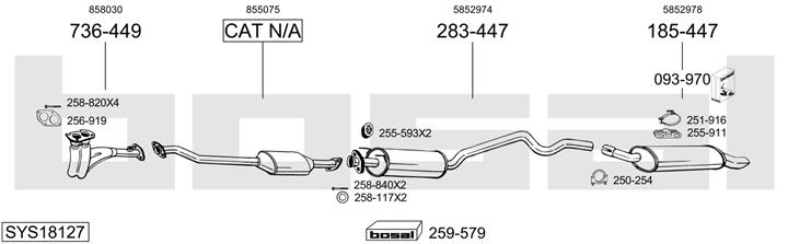 Bosal SYS18127 Muffler assy SYS18127: Buy near me in Poland at 2407.PL - Good price!